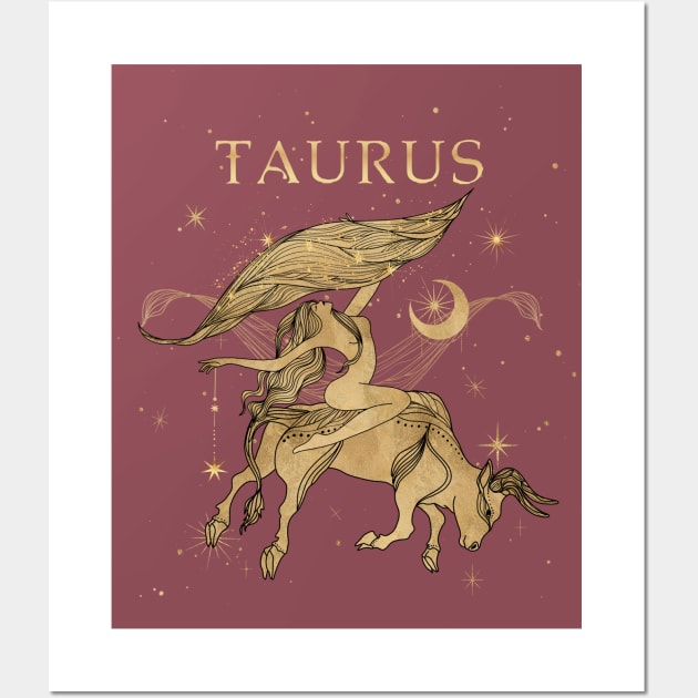 Taurus zodiac sign Wall Art by ArtStyleAlice